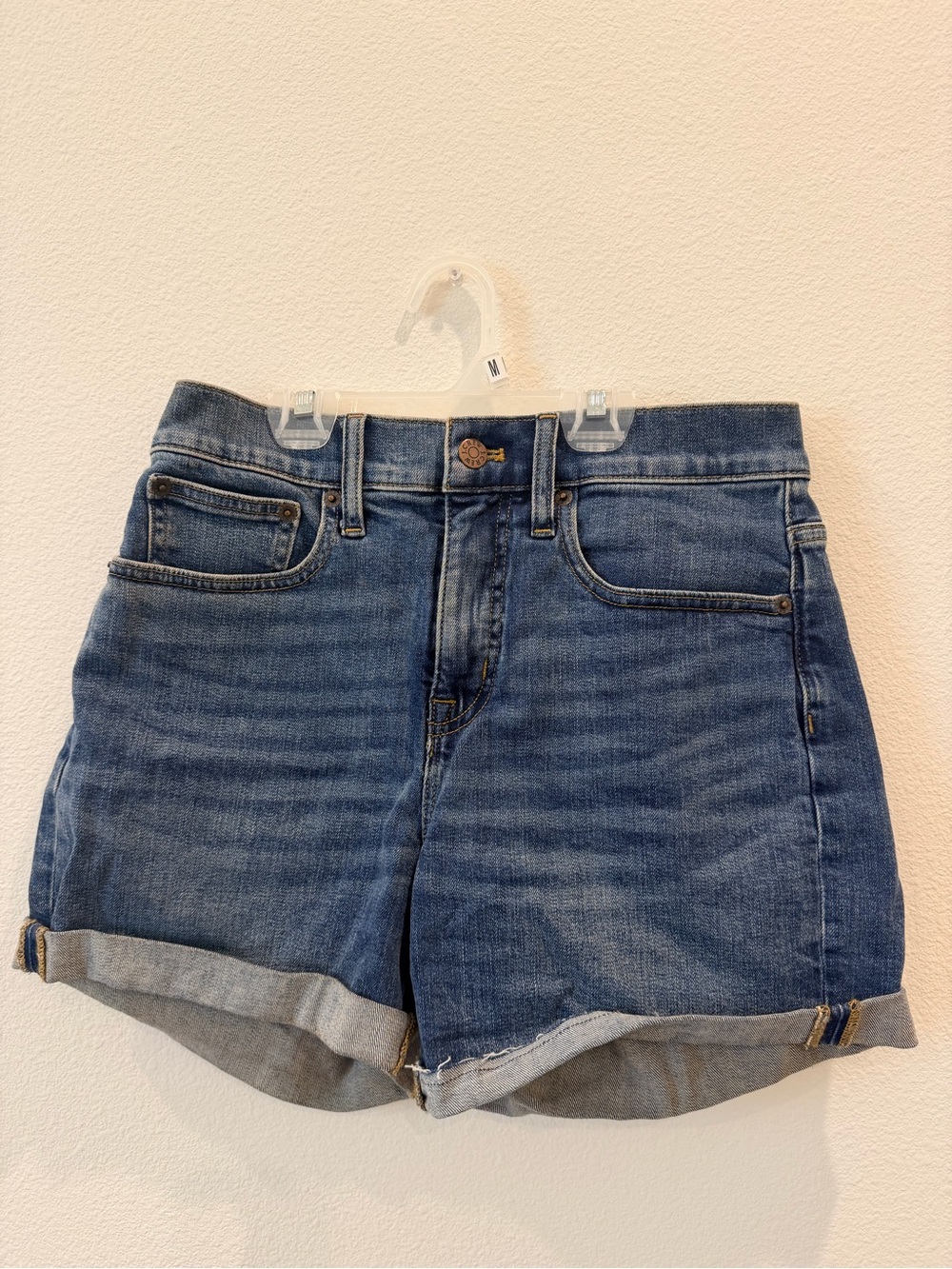 J. Crew Mid-Blue Denim Cuffed Women's Shorts